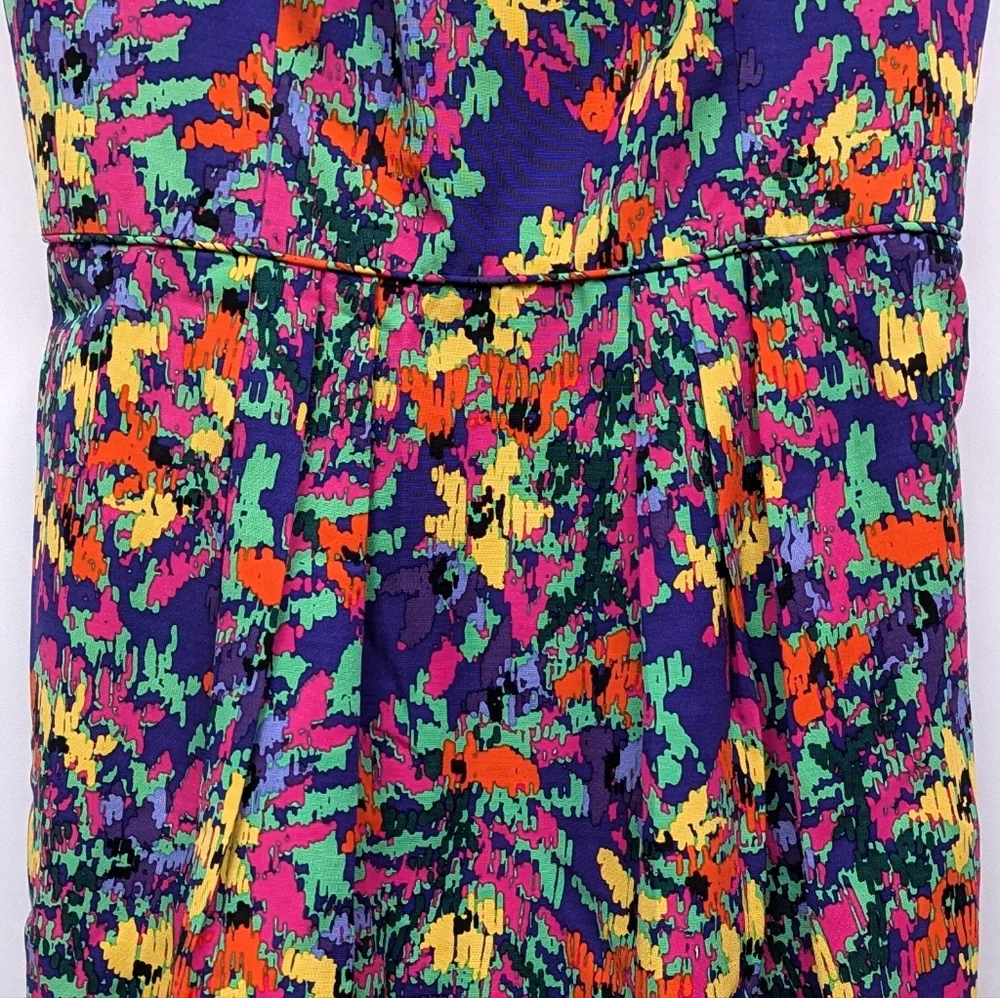 Shoshanna Mini Dress Silk Blend Abstract Floral Print Multicolor Sheath Dress 10 - Picture 5 of 13